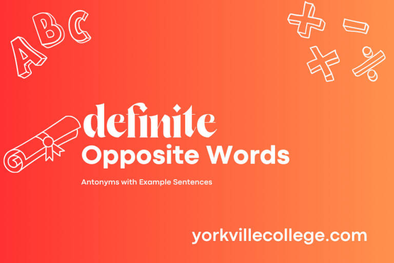 Opposite of Definite