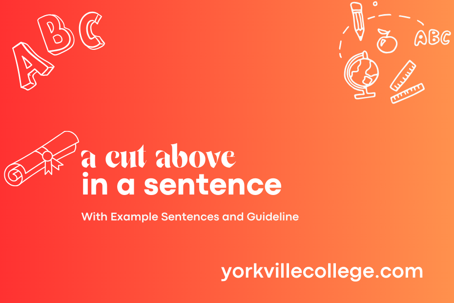 a cut above in a sentence