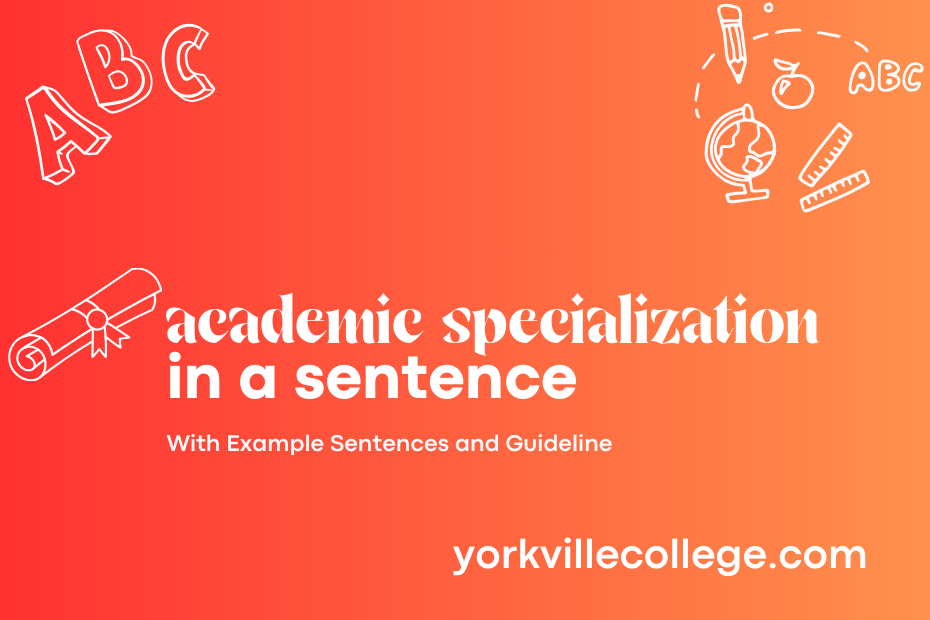 academic specialization in a sentence
