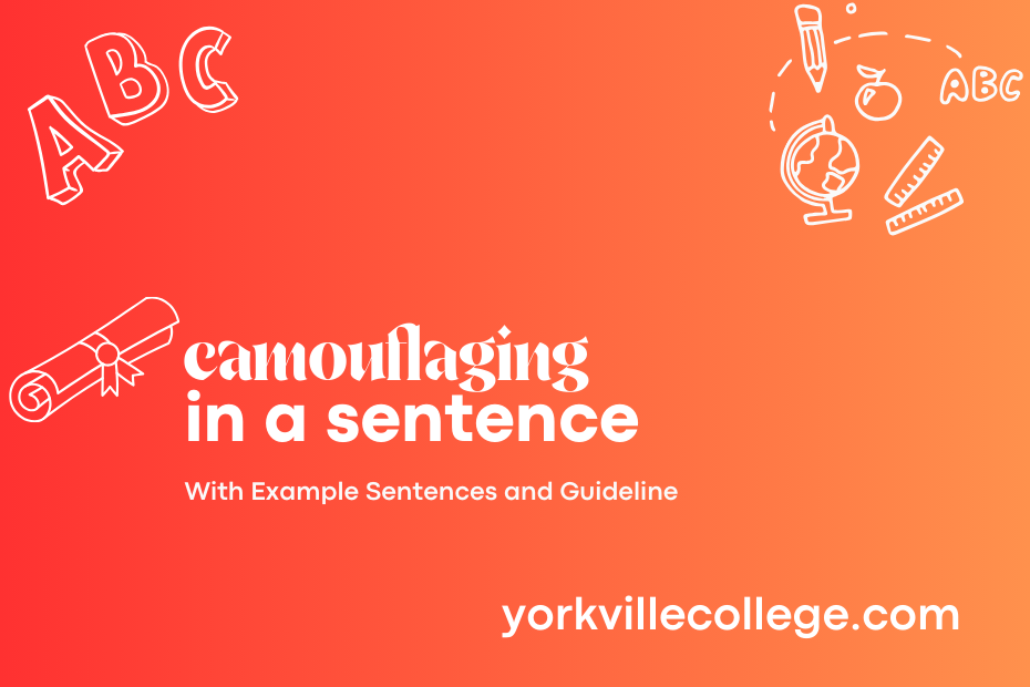 camouflaging in a sentence