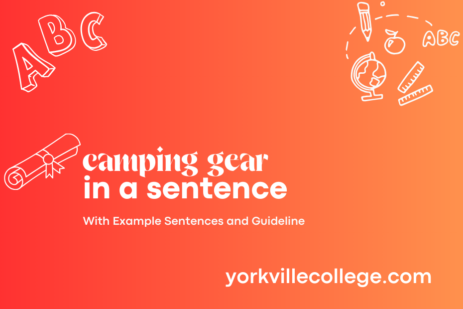 camping gear in a sentence