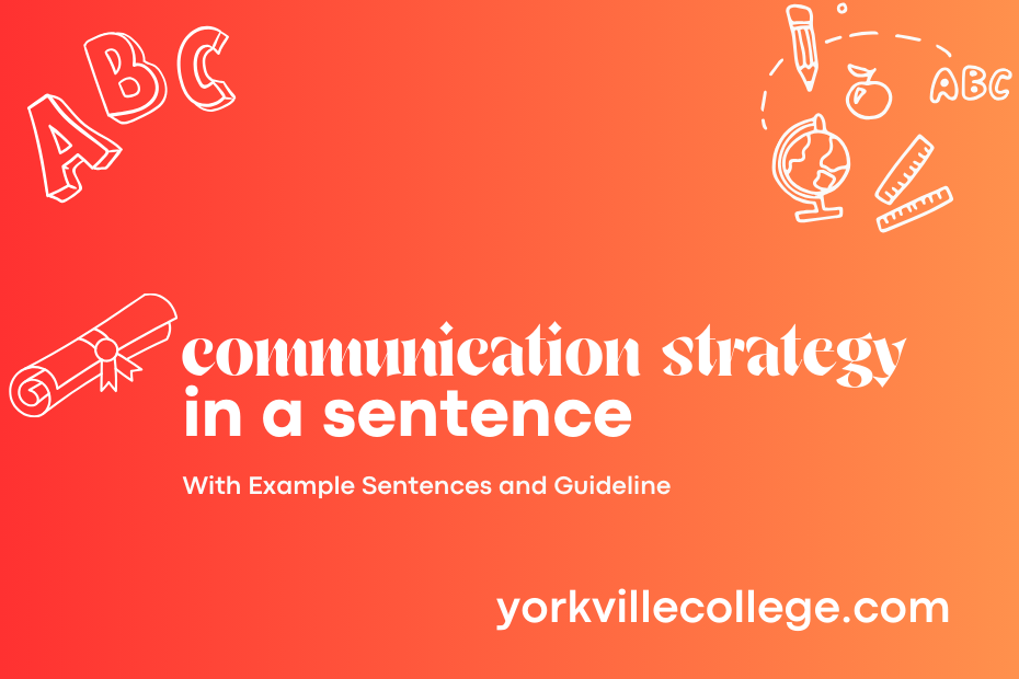 communication strategy in a sentence