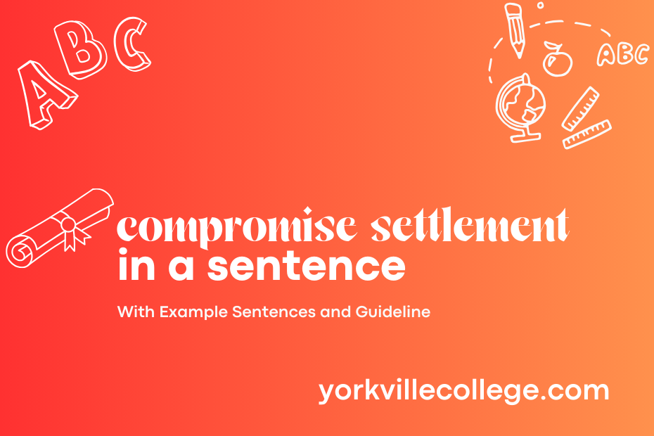 compromise settlement in a sentence