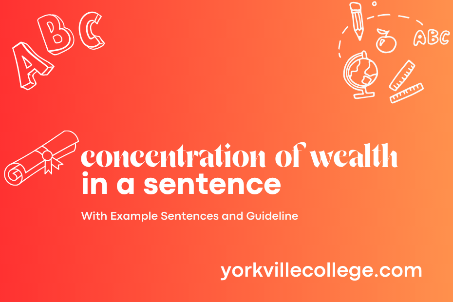 concentration of wealth in a sentence