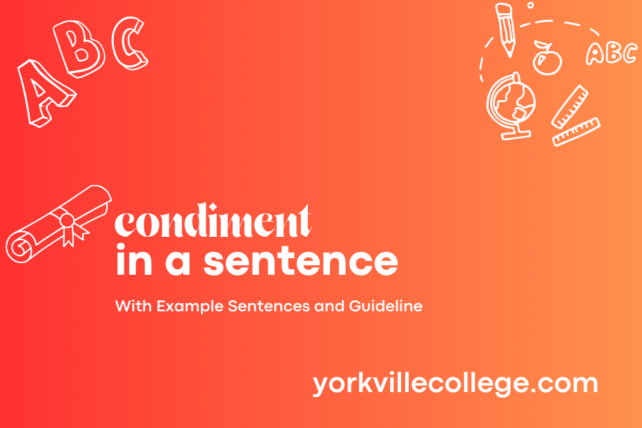 condiment in a sentence