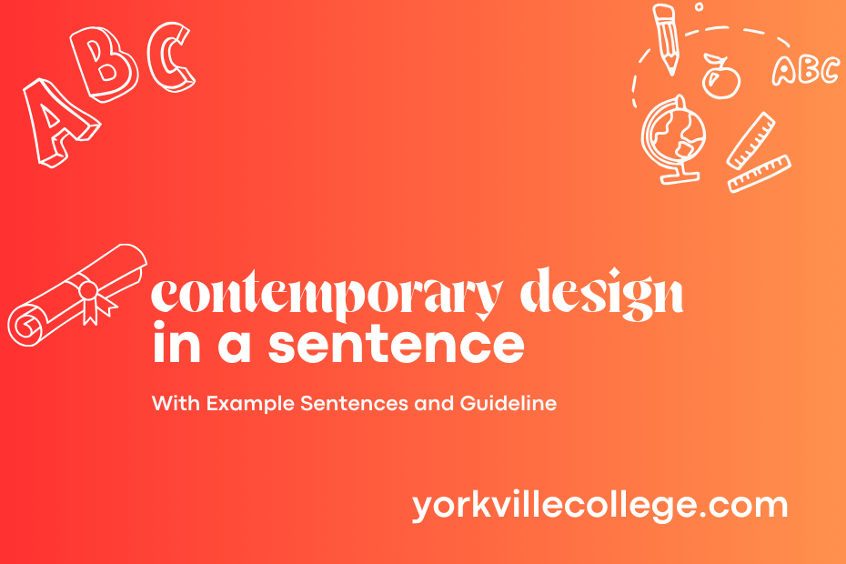 contemporary design in a sentence