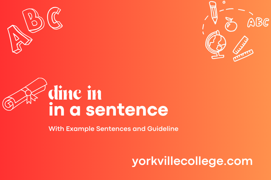 dine in in a sentence