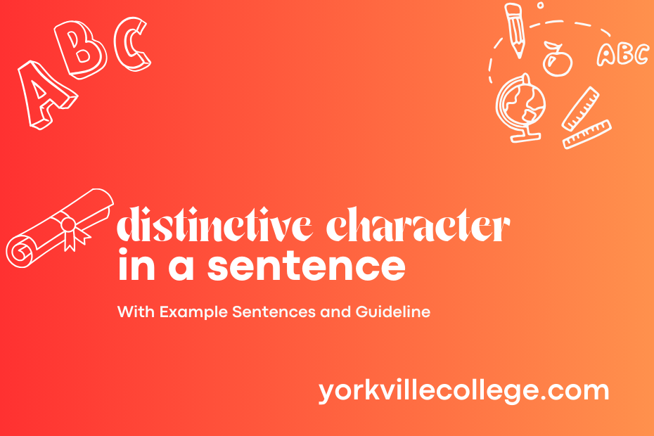 distinctive character in a sentence
