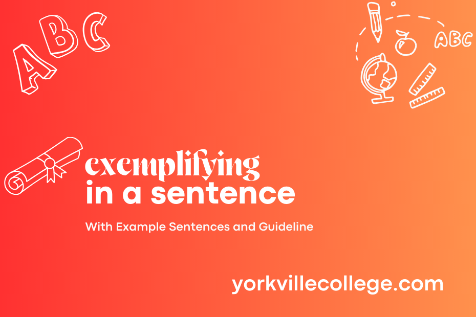 exemplifying in a sentence
