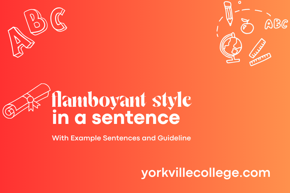 flamboyant style in a sentence