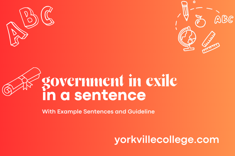 government in exile in a sentence