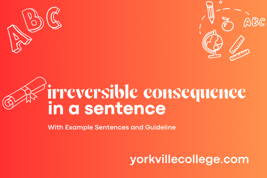 irreversible consequence in a sentence