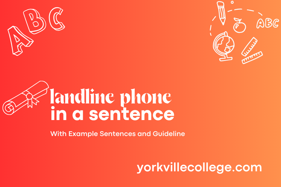 landline phone in a sentence