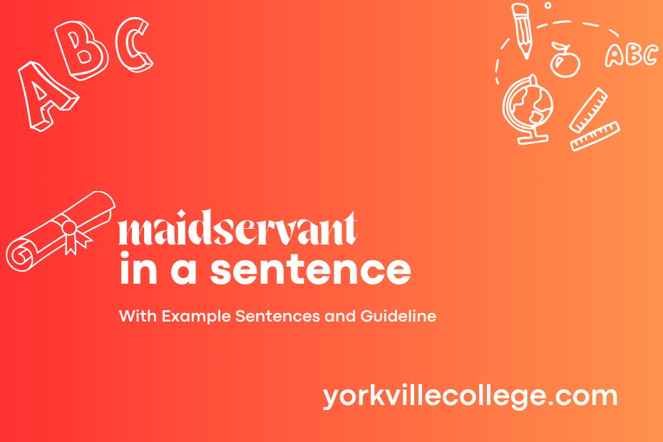 maidservant in a sentence