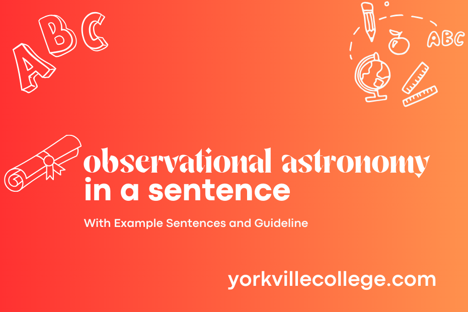 observational astronomy in a sentence