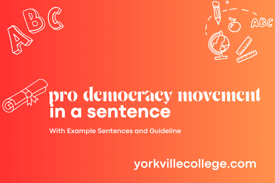 pro democracy movement in a sentence