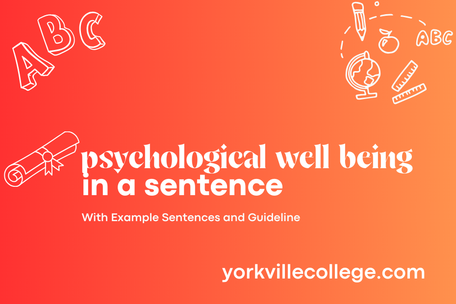 psychological well being in a sentence