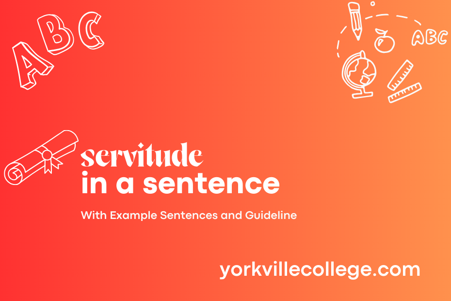 servitude in a sentence
