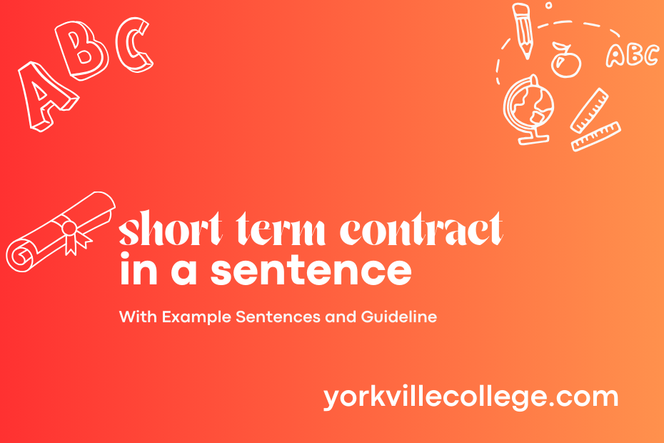 short term contract in a sentence