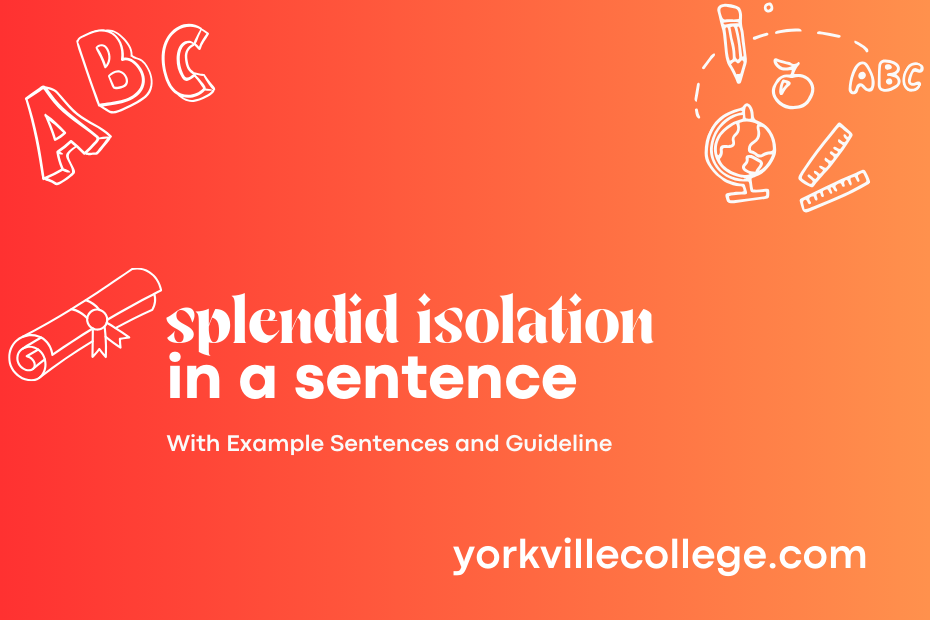 splendid isolation in a sentence