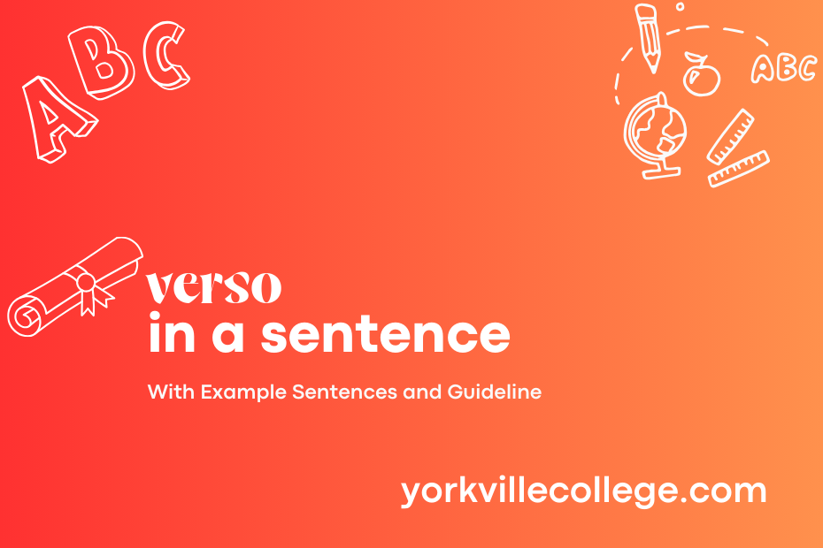 verso in a sentence