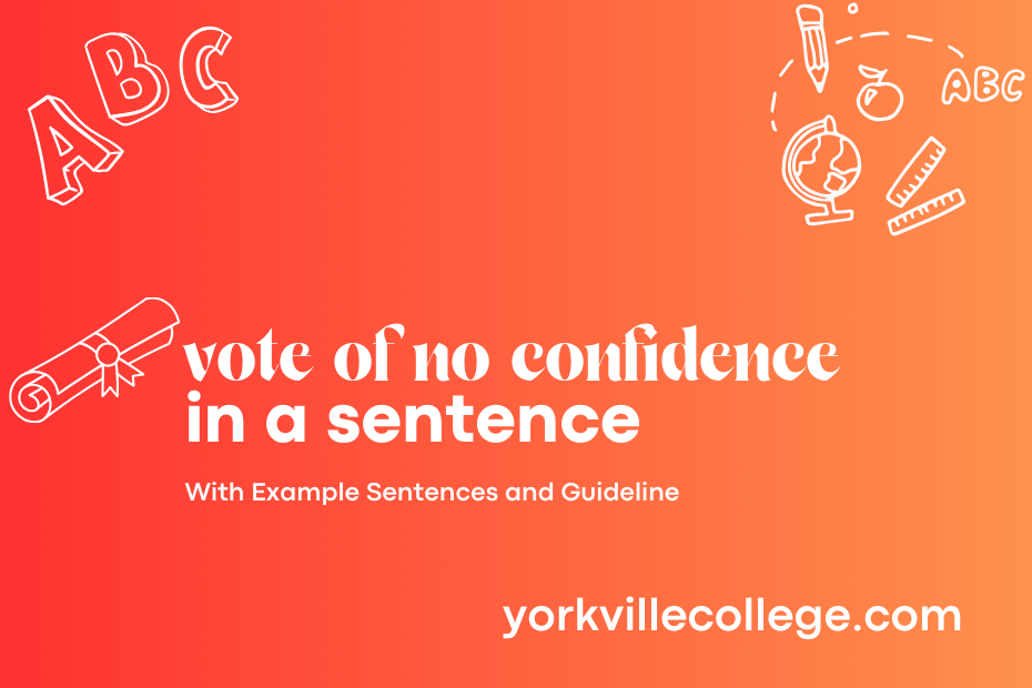 vote of no confidence in a sentence