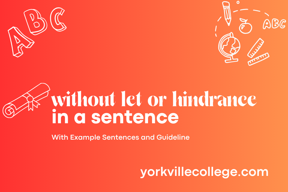 without let or hindrance in a sentence